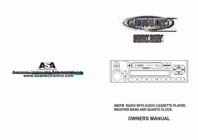 ASA Electronics Stereo System AMFM RADIO WITH AUDIO CASSETTE PLAYER-page_pdf